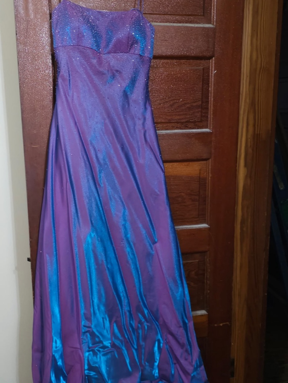Alfred Angelo Iridescent Purple and Blue Strapless Gown